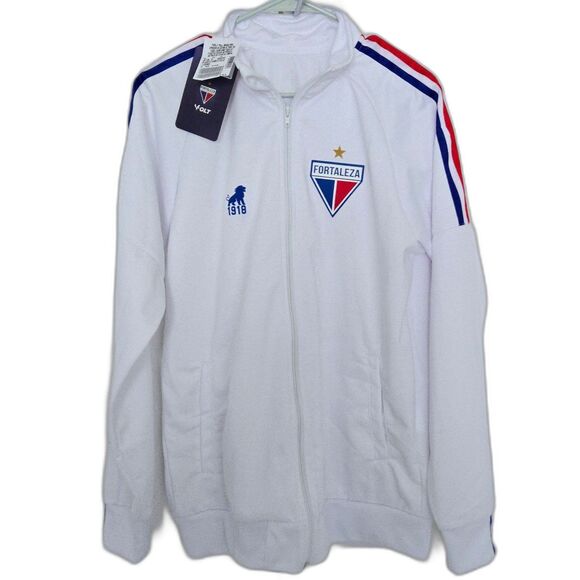 Leao 1918 Fortaleza Men's Warmup Soccer Track Jacket Size Large Brazil Tricolor - Picture 1 of 11